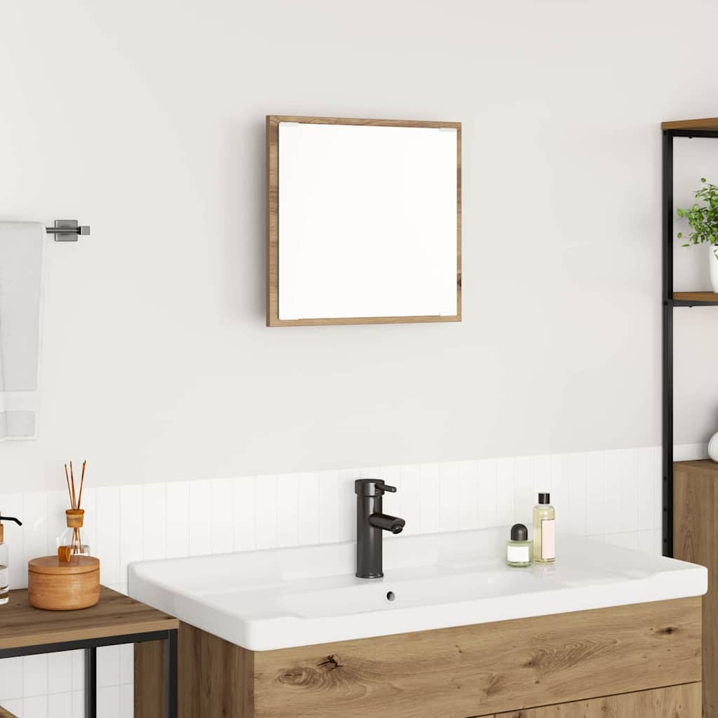 Καθρέφτης μπάνιου LED Επιτοίχιο Artisan Oak 40 x 37 x 8.5 εκ. - Pakobazaar