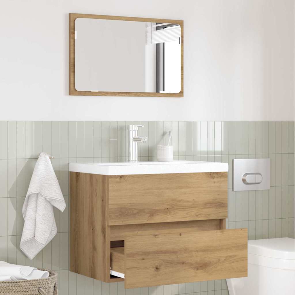 Σετ Επίπλων Μπάνιου με συρτάρι Επιτοίχιο 2 pcs Artisan Oak - Pakobazaar