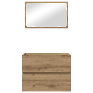 Σετ Επίπλων Μπάνιου με συρτάρι Επιτοίχιο 2 pcs Artisan Oak - Pakobazaar