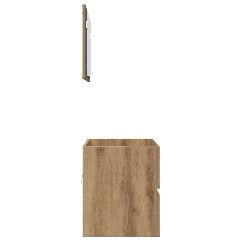 Σετ Επίπλων Μπάνιου με συρτάρι Επιτοίχιο 2 pcs Artisan Oak - Pakobazaar