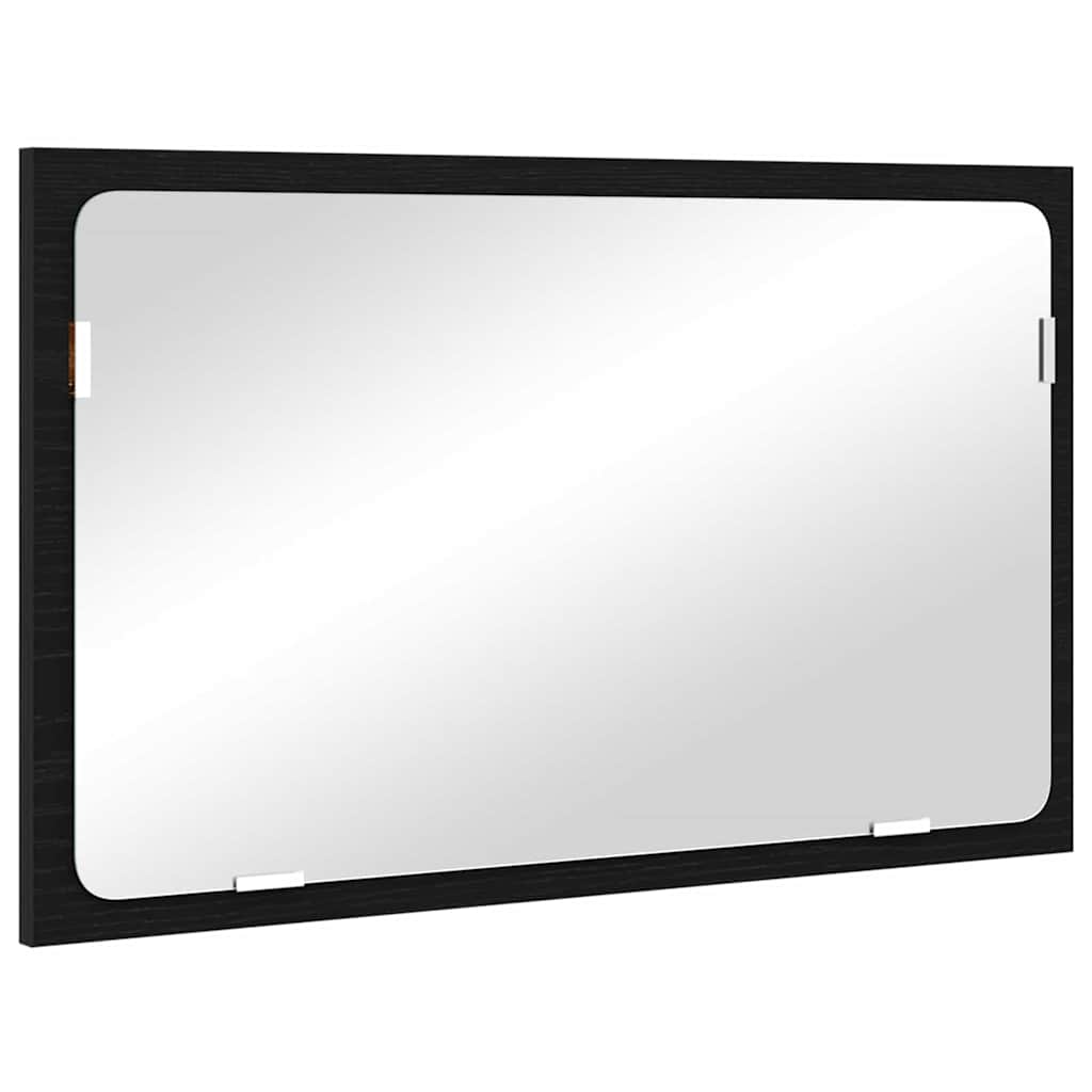 Σετ Επίπλων Μπάνιου με συρτάρι Επιτοίχιο 2 pcs Μαύρη Οξυά - Pakobazaar