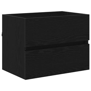 Σετ Επίπλων Μπάνιου με συρτάρι Επιτοίχιο 2 pcs Μαύρη Οξυά - Pakobazaar