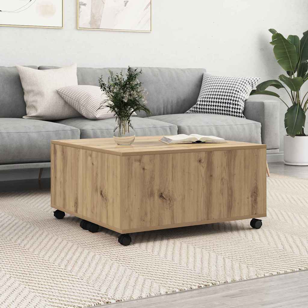 Τραπεζάκι σαλονιού με συρτάρι Artisan Oak 75 x 75 x 38 cm - Pakobazaar