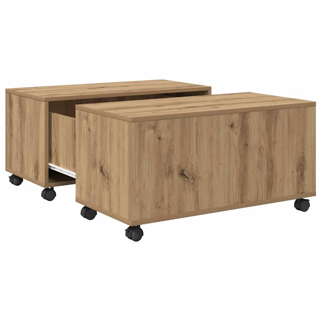 Τραπεζάκι σαλονιού με συρτάρι Artisan Oak 75 x 75 x 38 cm - Pakobazaar