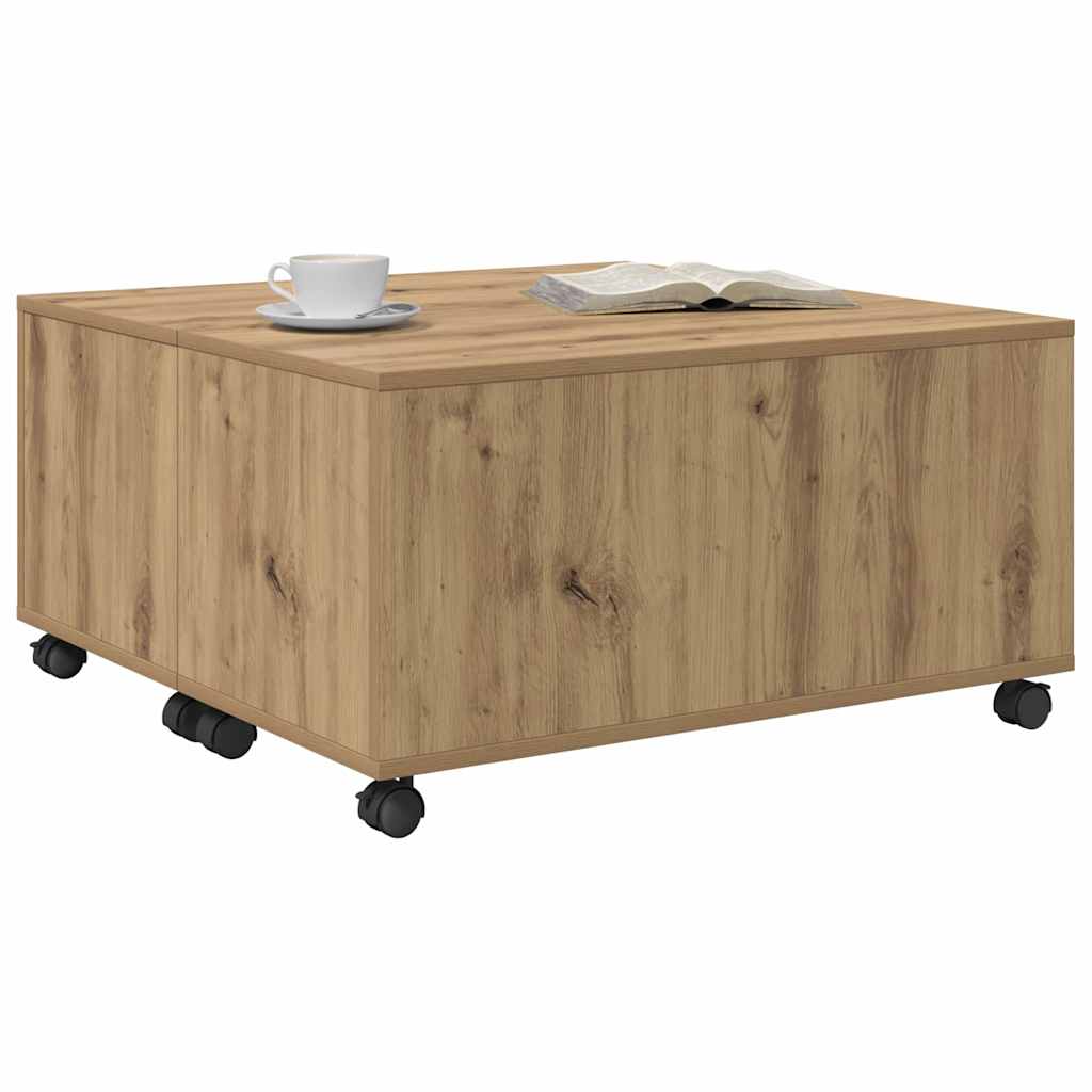 Τραπεζάκι σαλονιού με συρτάρι Artisan Oak 75 x 75 x 38 cm - Pakobazaar