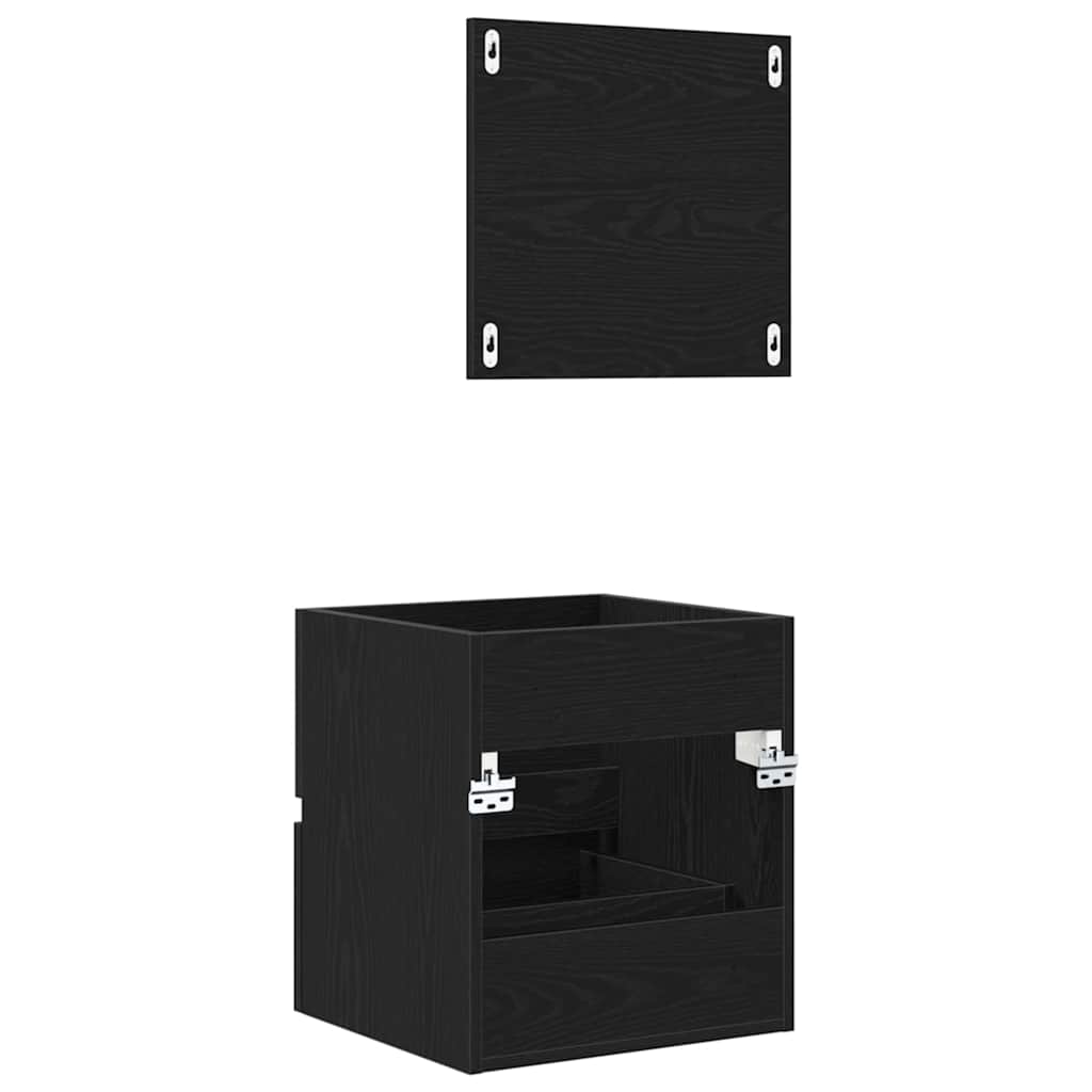 Ντουλάπι Μπάνιου με συρτάρι Μαύρη Οξυά 41 x 38,5 x 45 cm - Pakobazaar