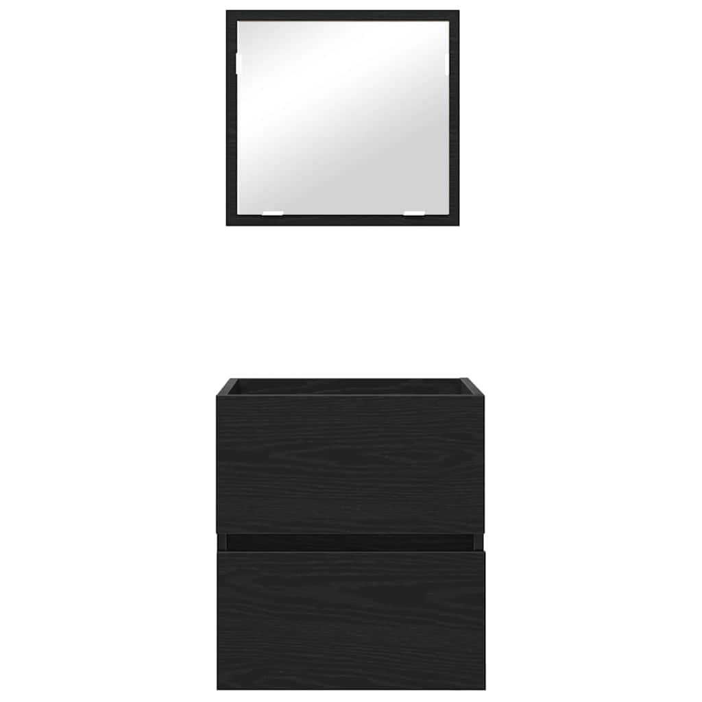 Ντουλάπι Μπάνιου με συρτάρι Μαύρη Οξυά 41 x 38,5 x 45 cm - Pakobazaar