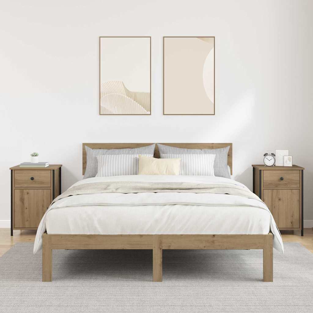 Κομοδίνο 2 τμχ. Artisan Oak 40 x 42 x 60 εκ. Επεξεργασμένο Ξύλο