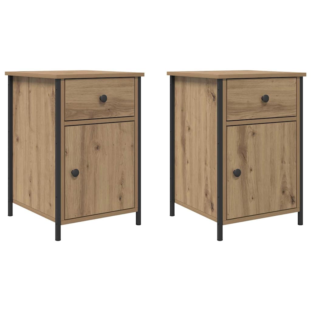 Κομοδίνο 2 τμχ. Artisan Oak 40 x 42 x 60 εκ. Επεξεργασμένο Ξύλο