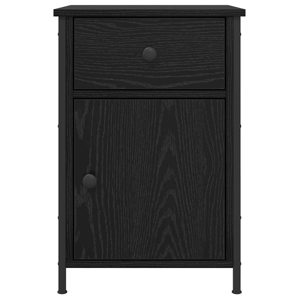Κομοδίνο Μαύρη Οξυά 40 x 42 x 60 εκ. Επεξεργασμένο ξύλο
