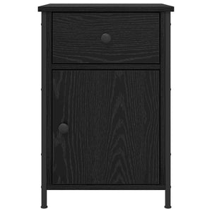 Κομοδίνο Μαύρη Οξυά 40 x 42 x 60 εκ. Επεξεργασμένο Ξύλο