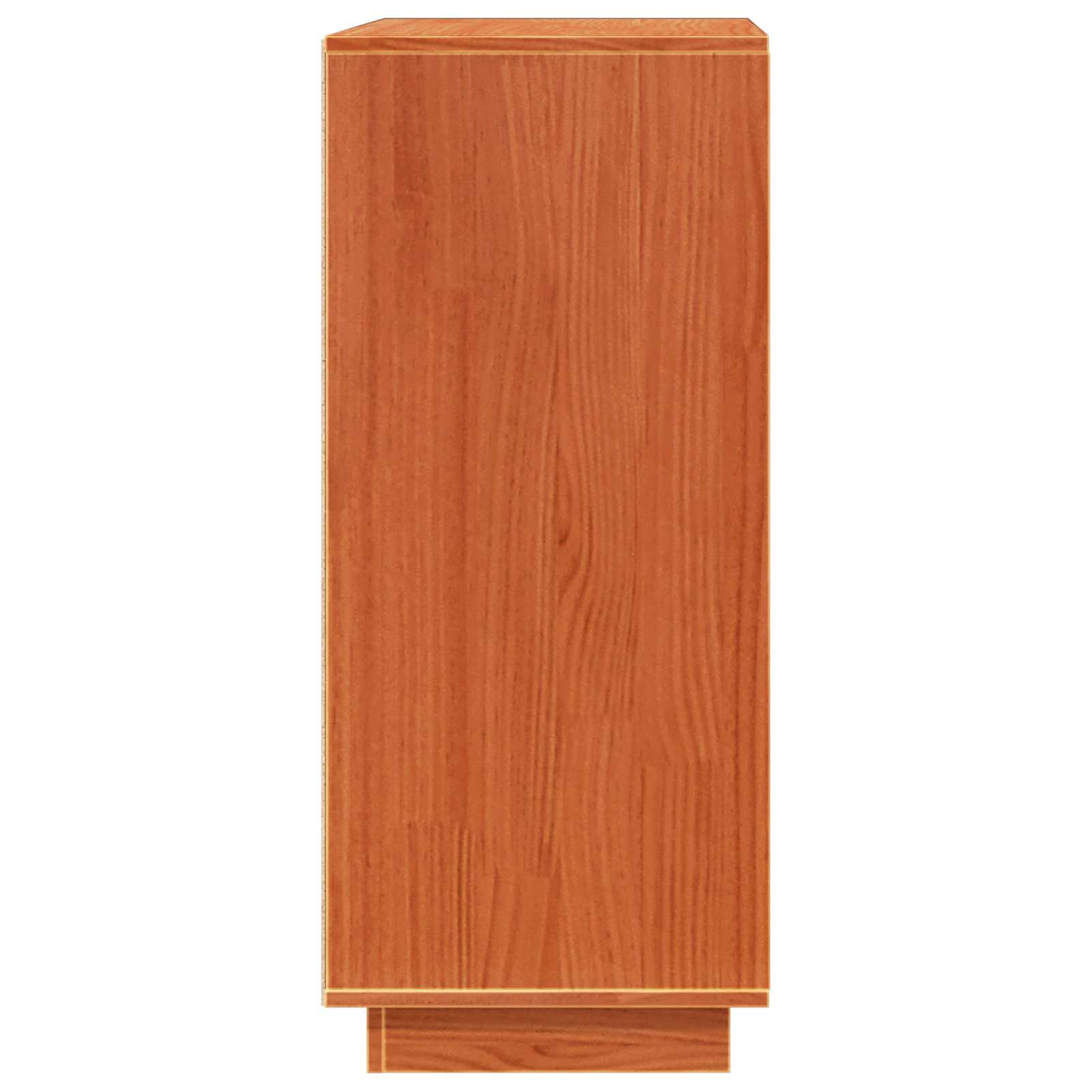 Πλαϊνό γραφείο Κερωτό καφέ 70 x 34 x 80 εκ Στερεά ξυλεία πεύκου
