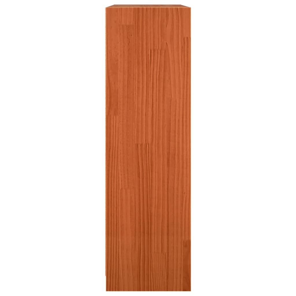 Βιβλιοθήκη Κερωτό καφέ 104 x 33 x 110 εκ. Στερεά ξυλεία πεύκου - Pakobazaar