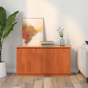 Πλαϊνό γραφείο Καφέ δρυς 111 x 34 x 60 εκ Στερεά ξυλεία πεύκου - Pakobazaar