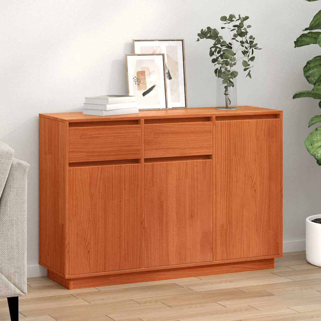 Πλαϊνό γραφείο με συρτάρι Κερωτό καφέ 110 x 34 x 75 εκ - Pakobazaar