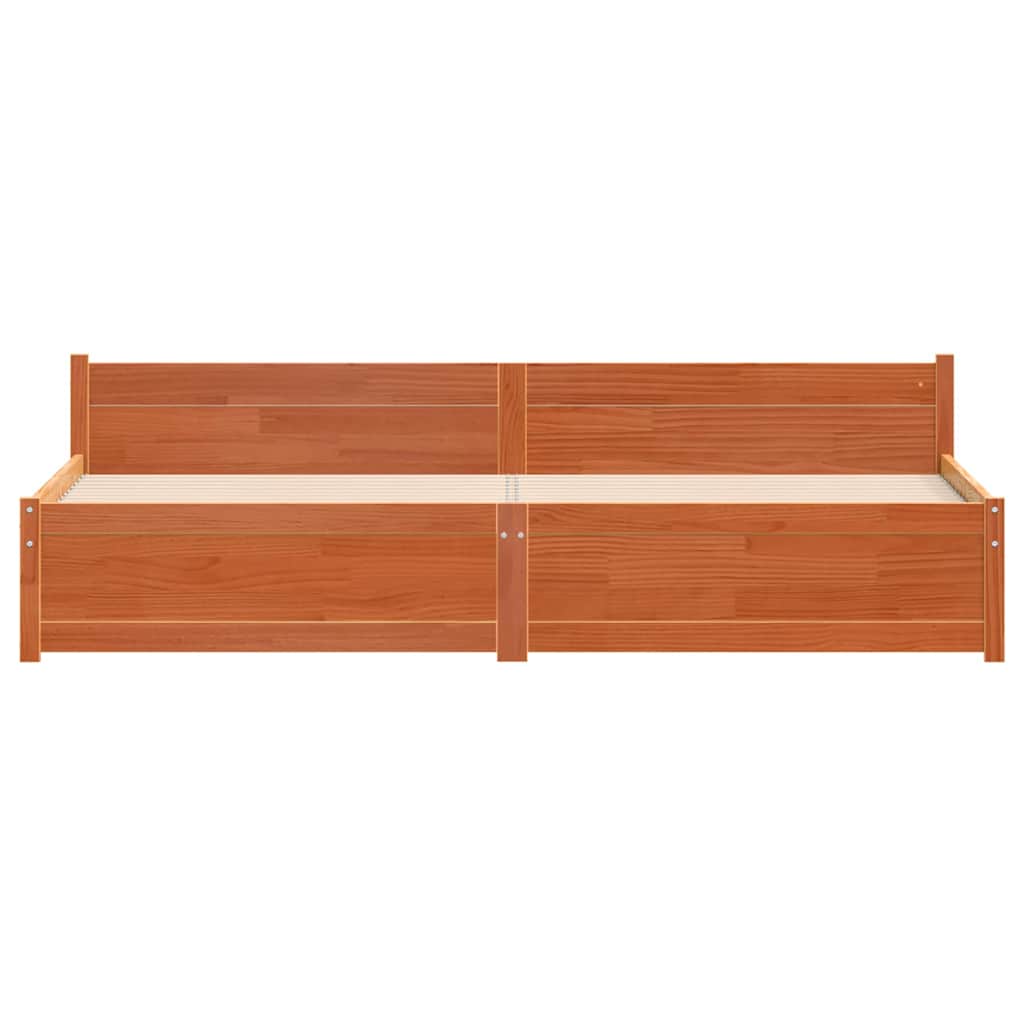 Σκελετός Κρεβατιού Κερωτό καφέ 205,5 x 185,5 x 51 εκ.