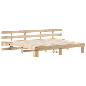 Σκελετός Κρεβατιού Καφέ 180 x 200 cm Στερεά ξυλεία πεύκου - Pakobazaar