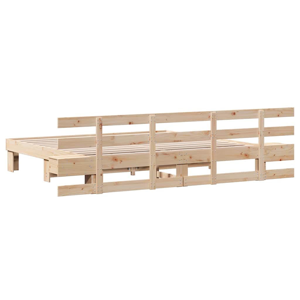Σκελετός Κρεβατιού Καφέ 180 x 200 cm Στερεά ξυλεία πεύκου - Pakobazaar