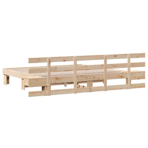 Σκελετός Κρεβατιού Καφέ 180 x 200 cm Στερεά ξυλεία πεύκου - Pakobazaar
