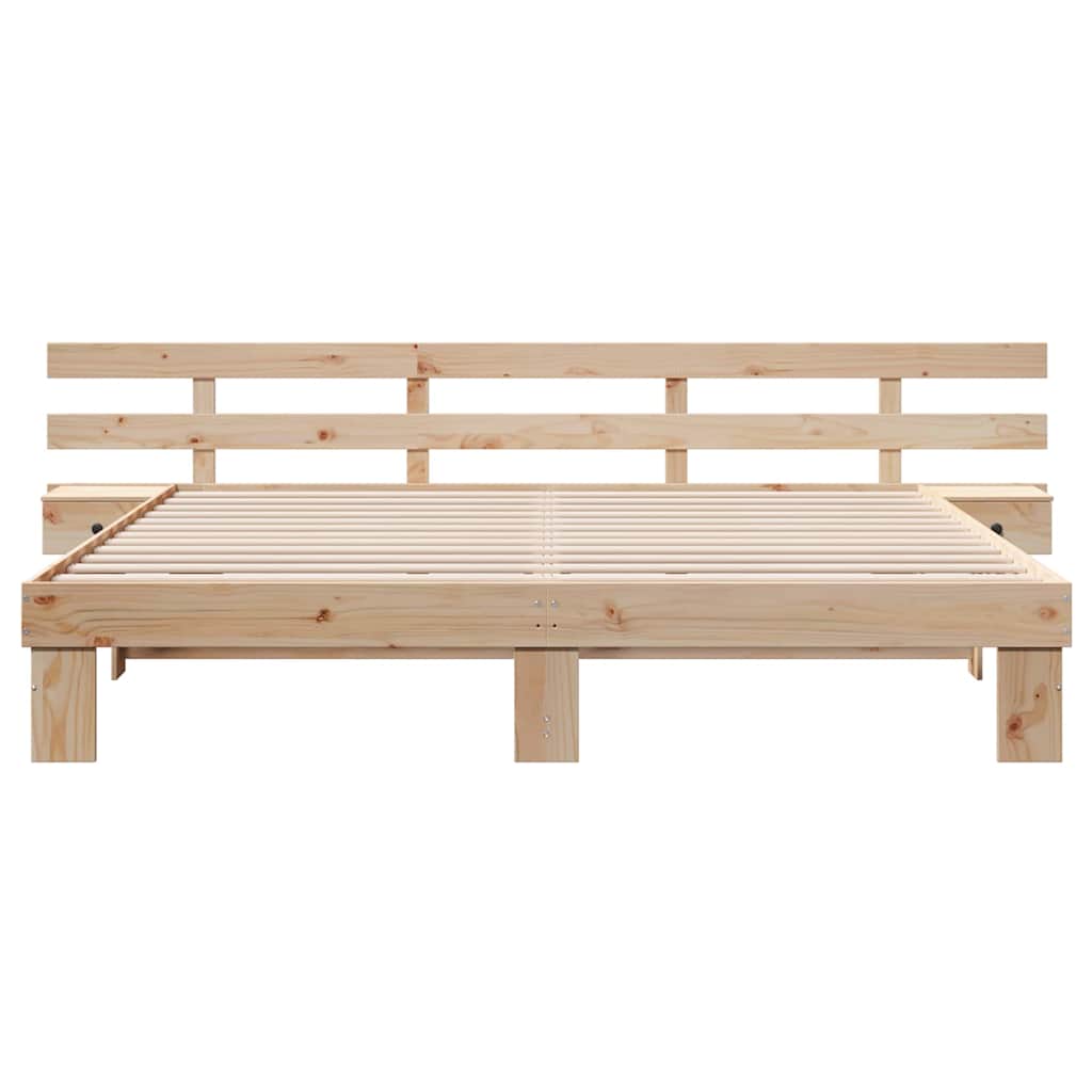 Σκελετός Κρεβατιού Καφέ 180 x 200 cm Στερεά ξυλεία πεύκου - Pakobazaar