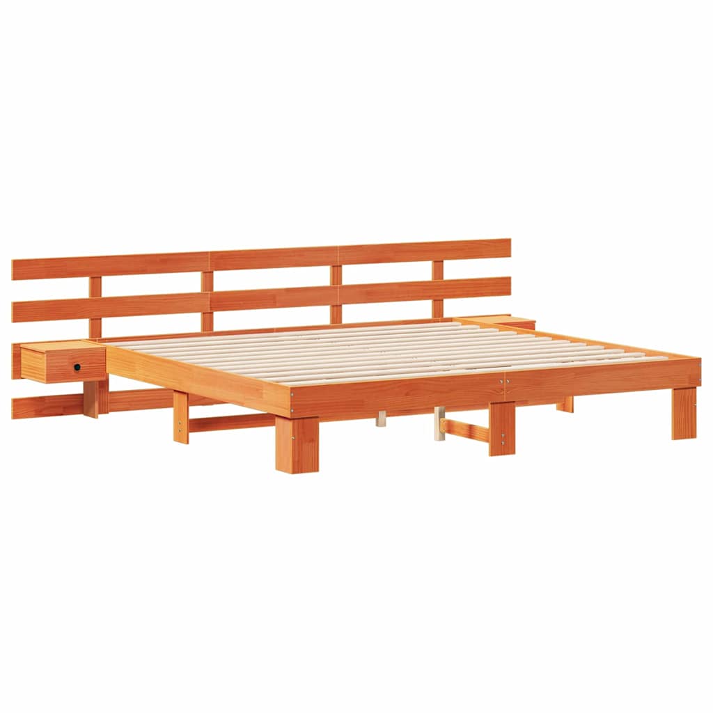 Σκελετός Κρεβατιού Καφέ 180 x 200 cm Στερεά ξυλεία πεύκου - Pakobazaar
