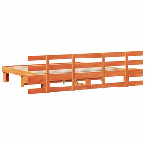 Σκελετός Κρεβατιού Καφέ 180 x 200 cm Στερεά ξυλεία πεύκου - Pakobazaar