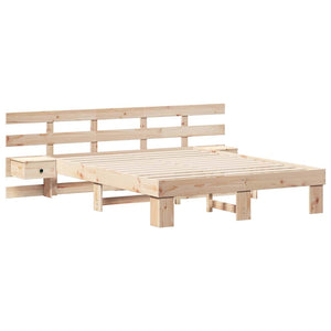 Σκελετός Κρεβατιού Καφέ 160 x 200 cm Στερεά ξυλεία πεύκου - Pakobazaar