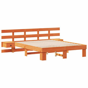 Σκελετός Κρεβατιού Καφέ 160 x 200 cm Στερεά ξυλεία πεύκου - Pakobazaar