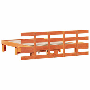 Σκελετός Κρεβατιού Καφέ 160 x 200 cm Στερεά ξυλεία πεύκου - Pakobazaar