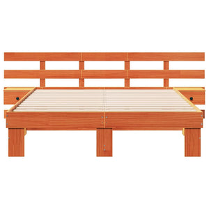 Σκελετός Κρεβατιού Καφέ 160 x 200 cm Στερεά ξυλεία πεύκου - Pakobazaar