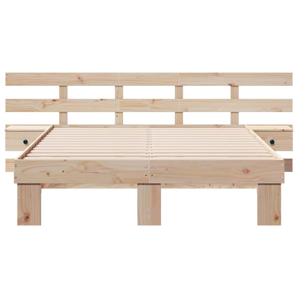 Σκελετός Κρεβατιού Καφέ 120 x 200 cm Στερεά ξυλεία πεύκου - Pakobazaar