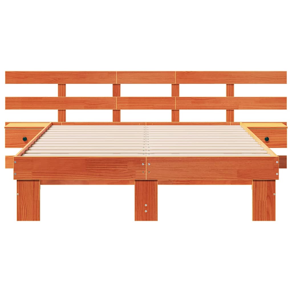 Σκελετός Κρεβατιού Καφέ 120 x 200 cm Στερεά ξυλεία πεύκου - Pakobazaar