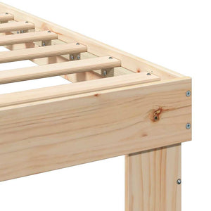 Σκελετός Κρεβατιού Καφέ 140 x 190 cm Στερεά ξυλεία πεύκου - Pakobazaar