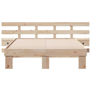 Σκελετός Κρεβατιού Καφέ 120 x 190 cm Στερεά ξυλεία πεύκου - Pakobazaar