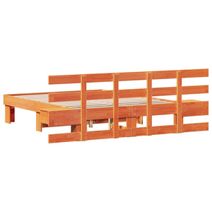 Σκελετός Κρεβατιού Καφέ 120 x 190 cm Στερεά ξυλεία πεύκου - Pakobazaar