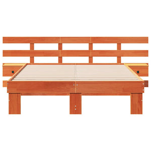 Σκελετός Κρεβατιού Καφέ 120 x 190 cm Στερεά ξυλεία πεύκου - Pakobazaar