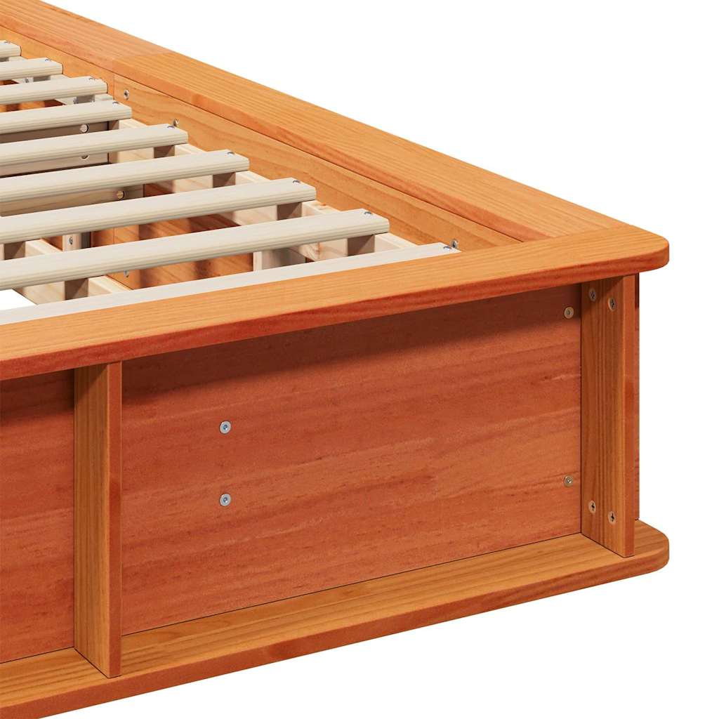 Σκελετός Κρεβατιού Κερωτό καφέ 200 x 200 cm