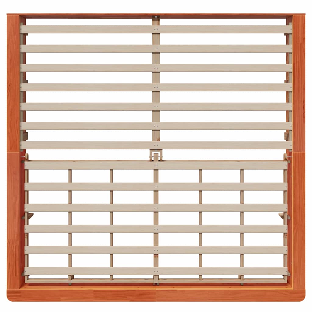 Σκελετός Κρεβατιού Κερωτό καφέ 200 x 200 cm