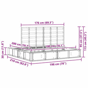 Σκελετός Κρεβατιού Καφέ 180 x 200 cm Στερεά ξυλεία πεύκου - Pakobazaar