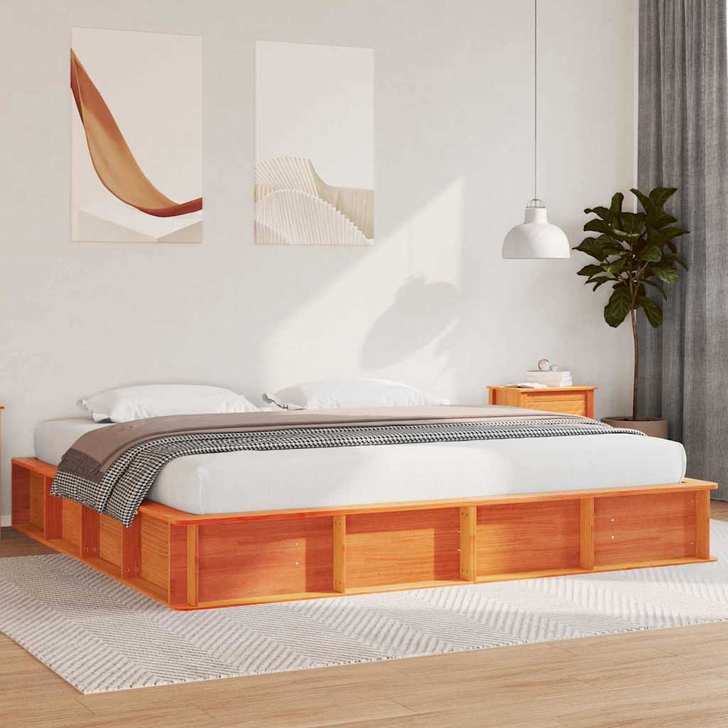 Σκελετός Κρεβατιού Κερωτό καφέ 180 x 200 cm