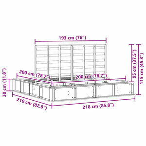 Σκελετός Κρεβατιού Κερωτό καφέ 180 x 200 cm