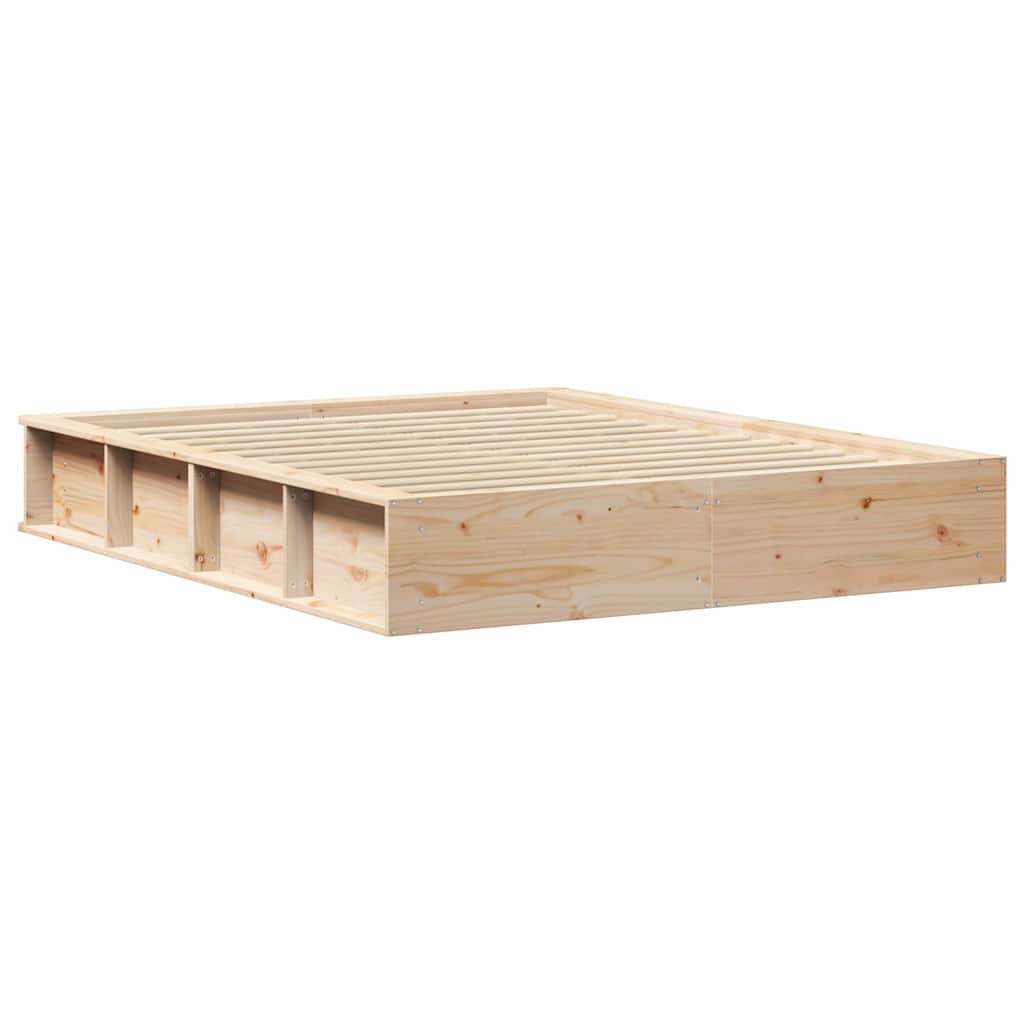 Σκελετός Κρεβατιού Καφέ 160 x 200 cm Στερεά ξυλεία πεύκου