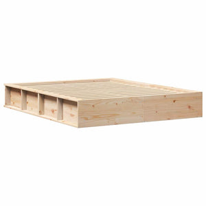 Σκελετός Κρεβατιού Καφέ 160 x 200 cm Στερεά ξυλεία πεύκου