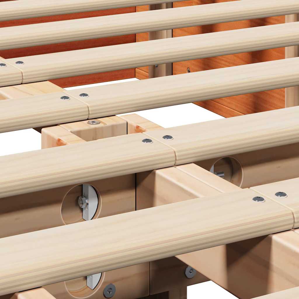 Σκελετός Κρεβατιού Κερωτό καφέ 140 x 200 cm