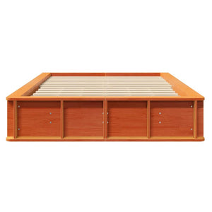 Σκελετός Κρεβατιού Κερωτό καφέ 140 x 200 cm