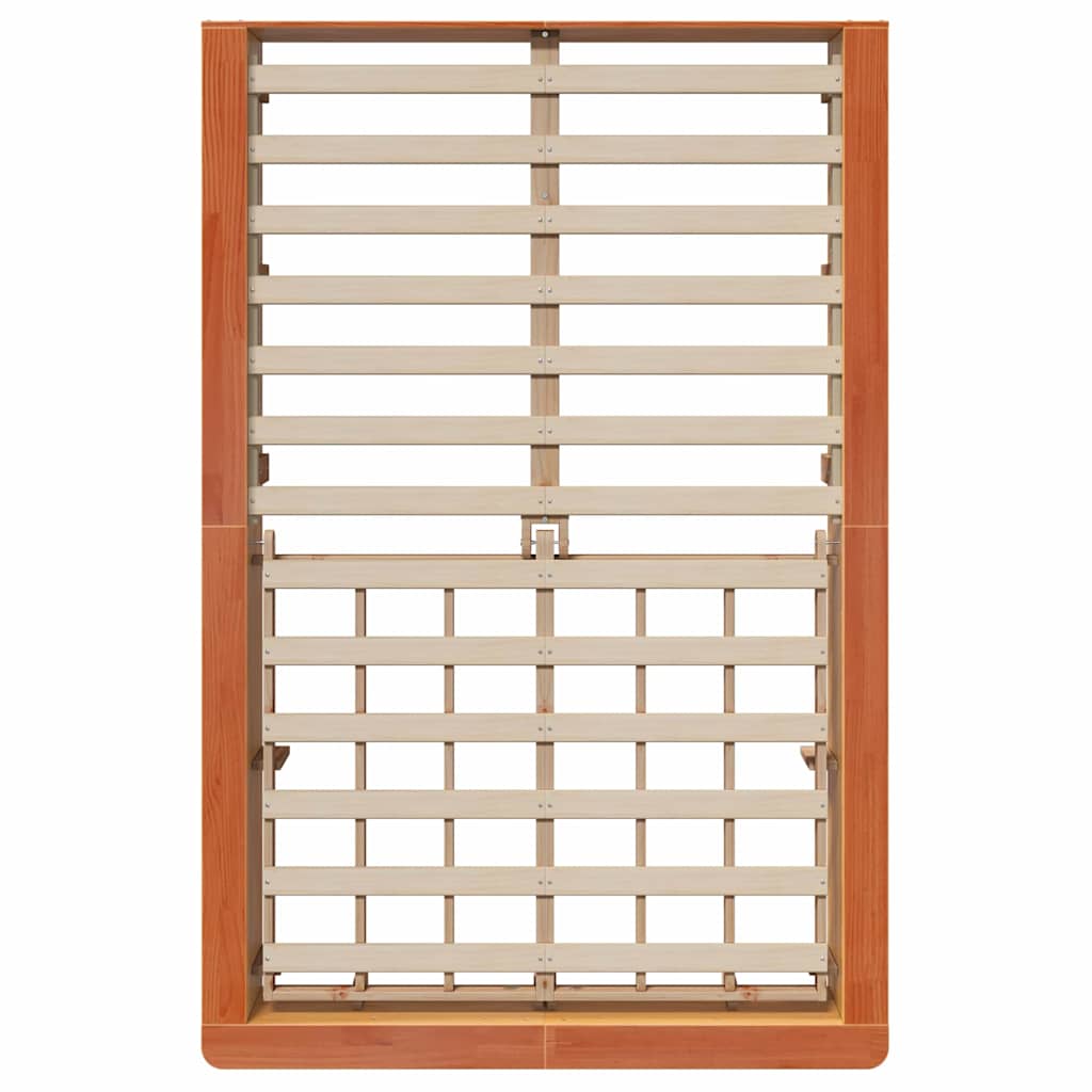 Σκελετός Κρεβατιού Κερωτό καφέ 140 x 200 cm