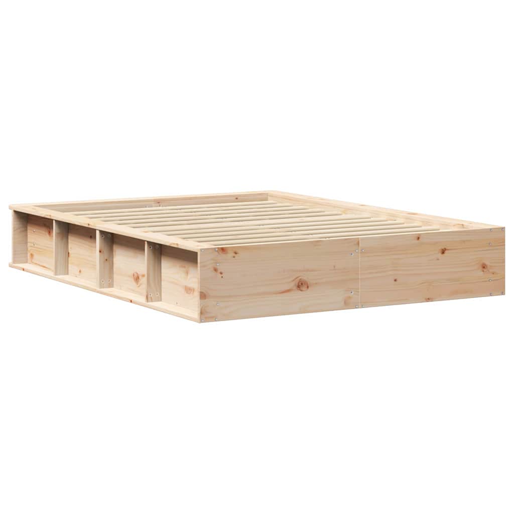 Σκελετός Κρεβατιού Καφέ 120 x 190 cm Στερεά ξυλεία πεύκου