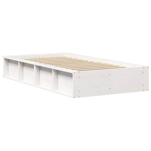 Σκελετός Κρεβατιού Λευκό 100 x 200 cm Στερεά ξυλεία πεύκου