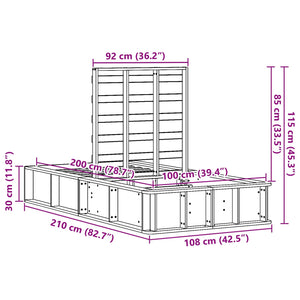 Σκελετός Κρεβατιού Λευκό 100 x 200 cm Στερεά ξυλεία πεύκου