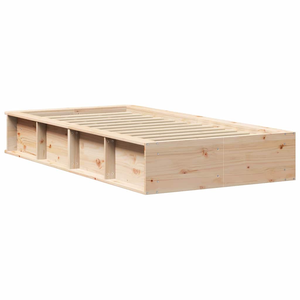 Σκελετός Κρεβατιού Καφέ 90 x 200 cm Στερεά ξυλεία πεύκου